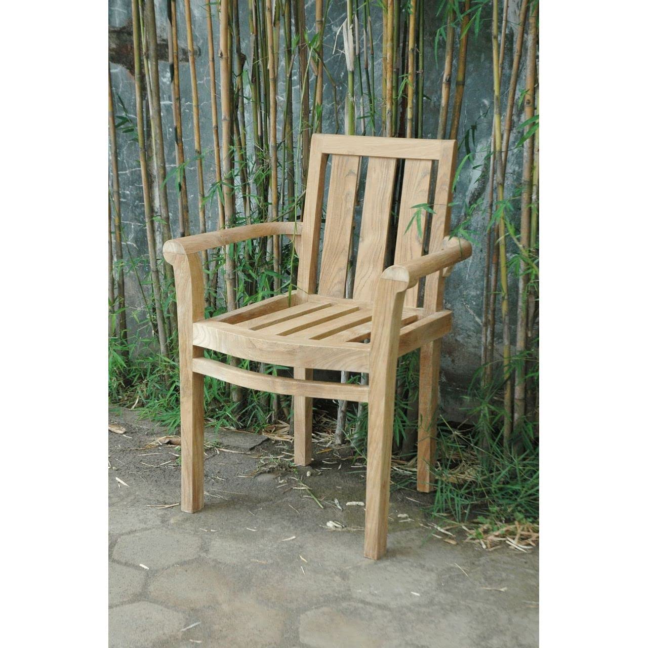 Anderson Teak Classic Stackable Dining Arm Chairs (Set of 4)