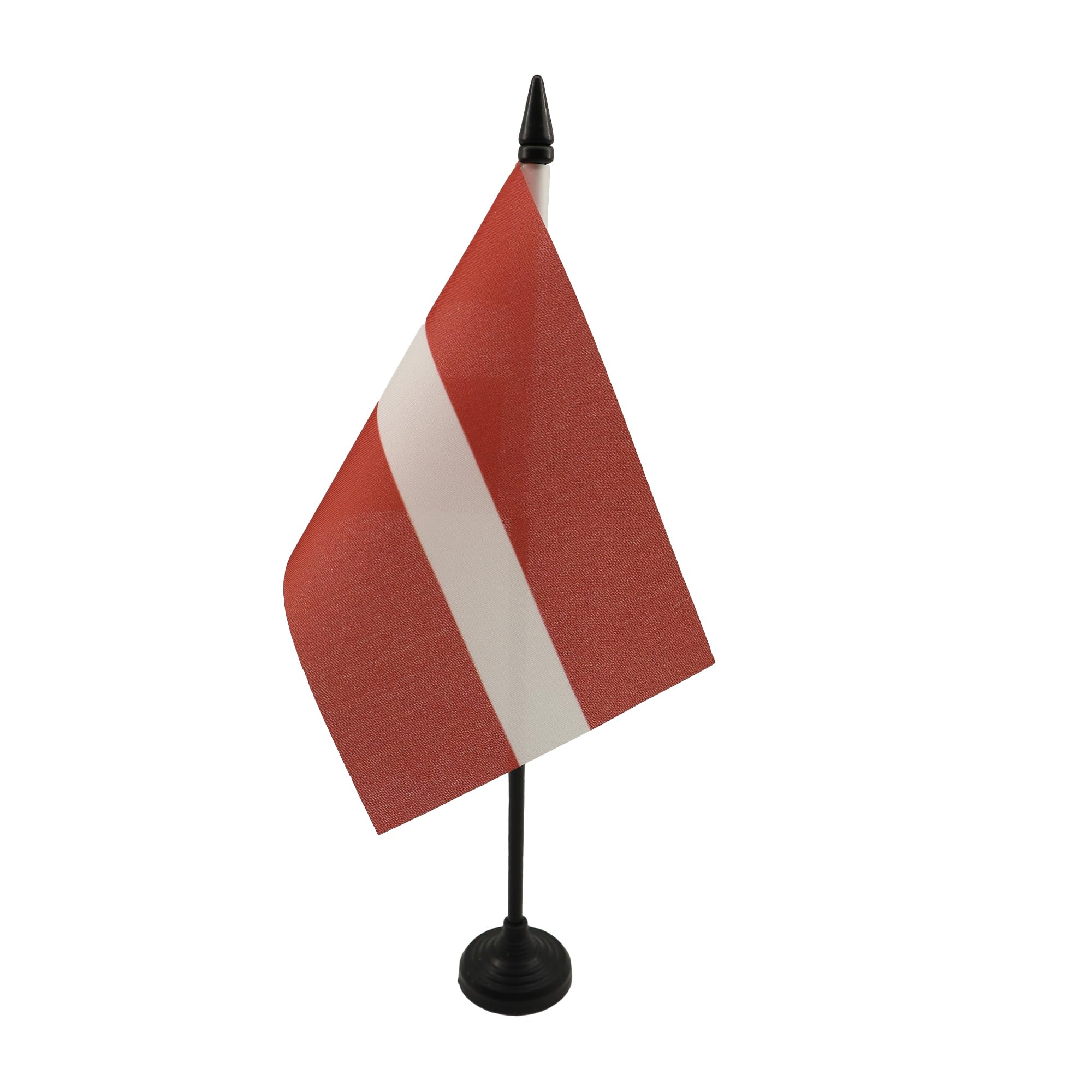 Latvia Table Flag 4' X 6' - Latvian Desk Flag 15 X 10 Cm - Black Plastic Stick And Base - Az Flag
