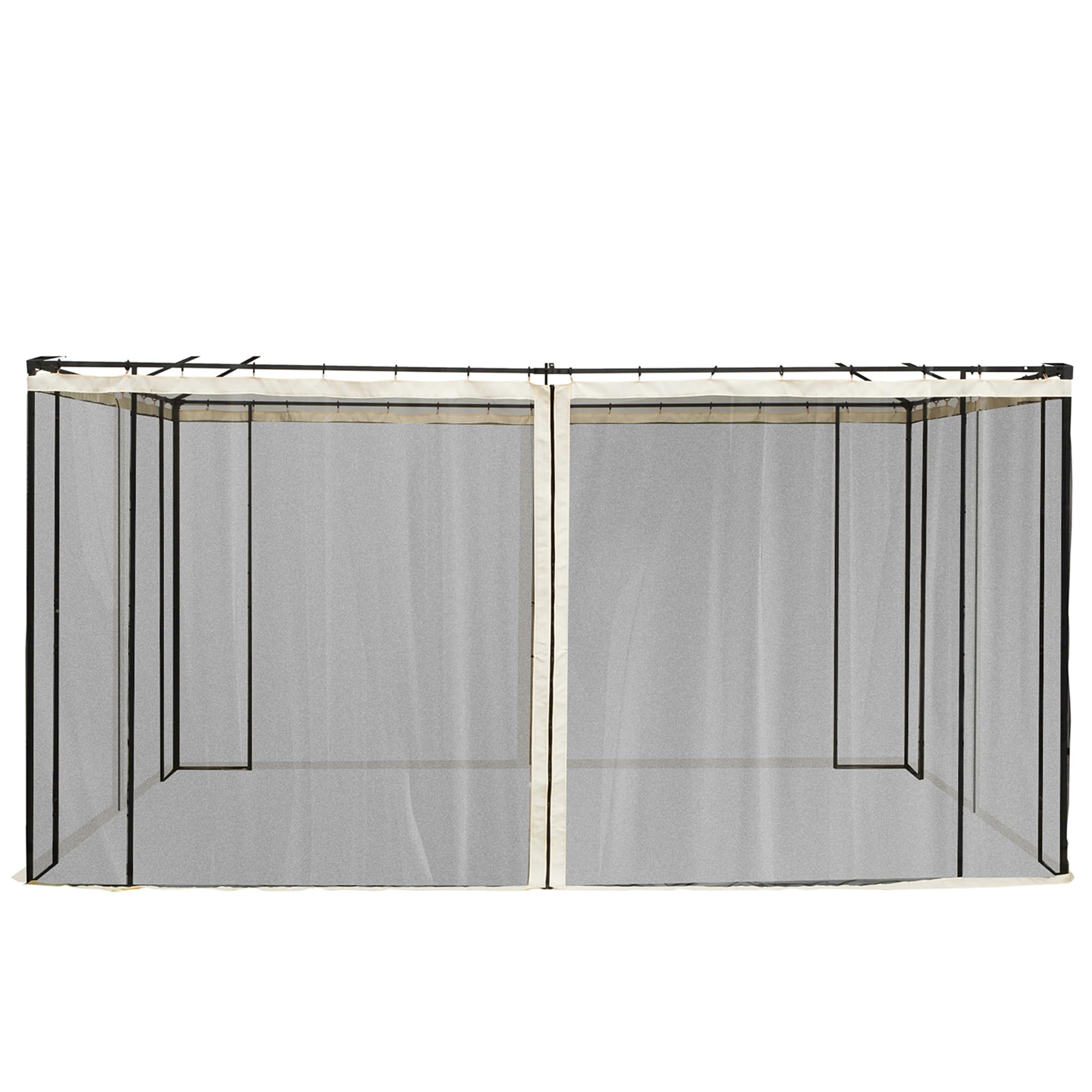 Outsunny 10' X 13' Universal Replacement Mesh Sidewall Netting For Patio Gazebos And Canopy Tents With Zippers, (Sidewall Only)