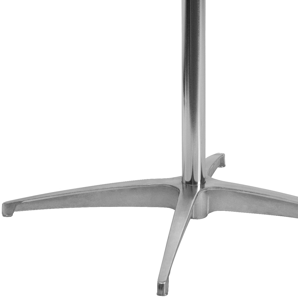 Flash Furniture Lars 24'' Round Wood Cocktail Table with 30'' and 42'' Columns, Adjustable Wood Bar Height Table for Events or Home Use, Natural