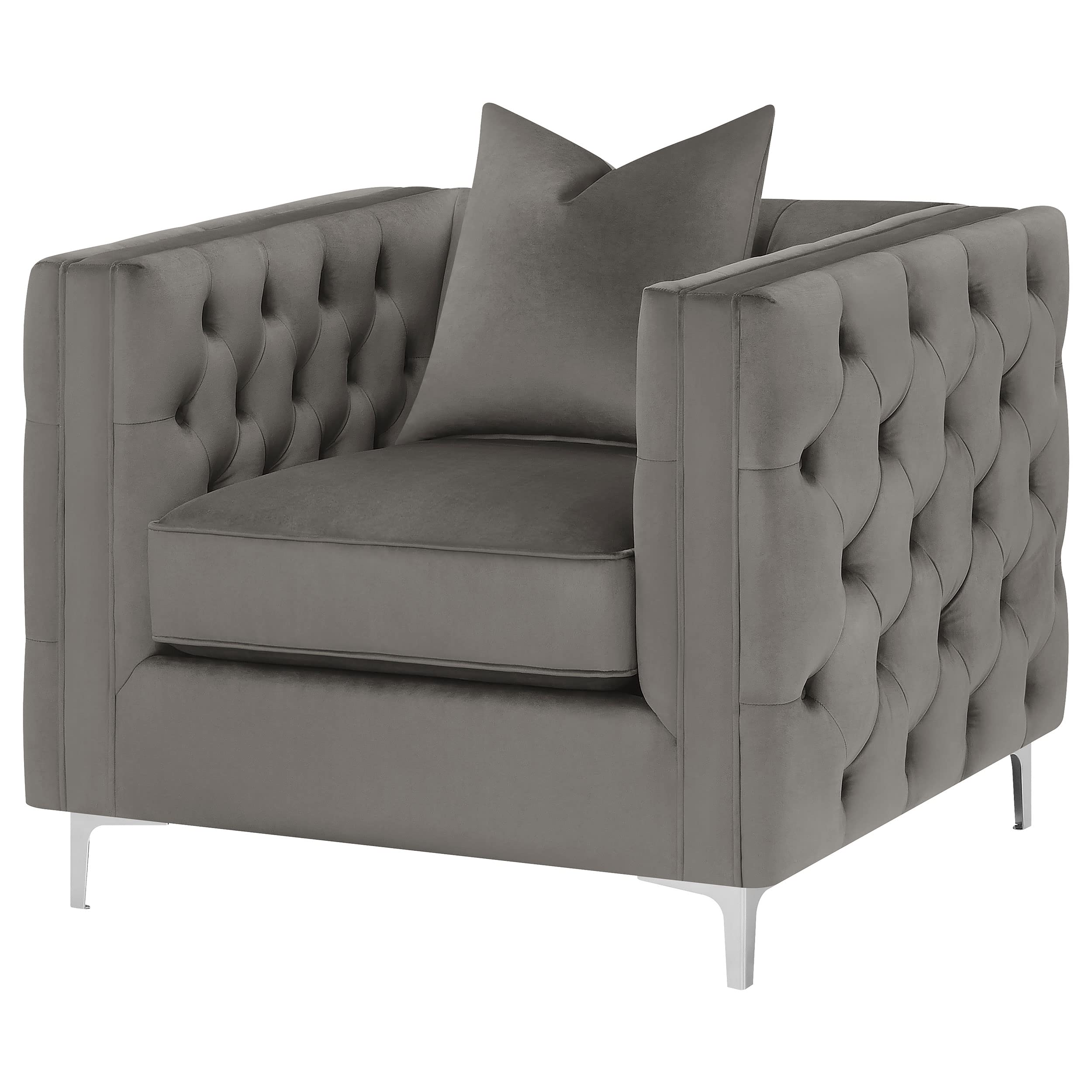 Coaster Home Furnishings Phoebe Tufted Tuxedo Arms Chair - Thumbnail 2