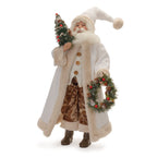 Melrose Resin Santa With Christmas Tree Figurine, 9-Inch Height, Holiday Season Decoration