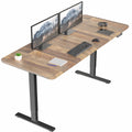 VIVO Electric 71 x 30 in Standing Desk, Memory Height Adjustment, 1B Series, Holds 220 lbs, Reclaimed Wood Top Black Frame, DESK