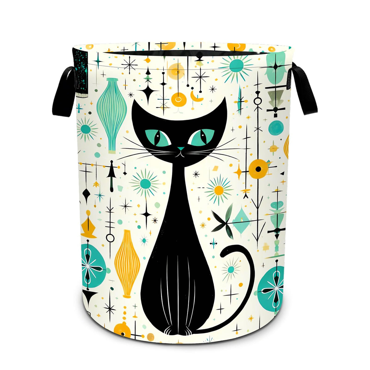 Cat Laundry Basket Waterproof Laundry Hamper Foldable Laundry Bag with Handles for Bedroom, Bathroom, Office, Clothes Storage