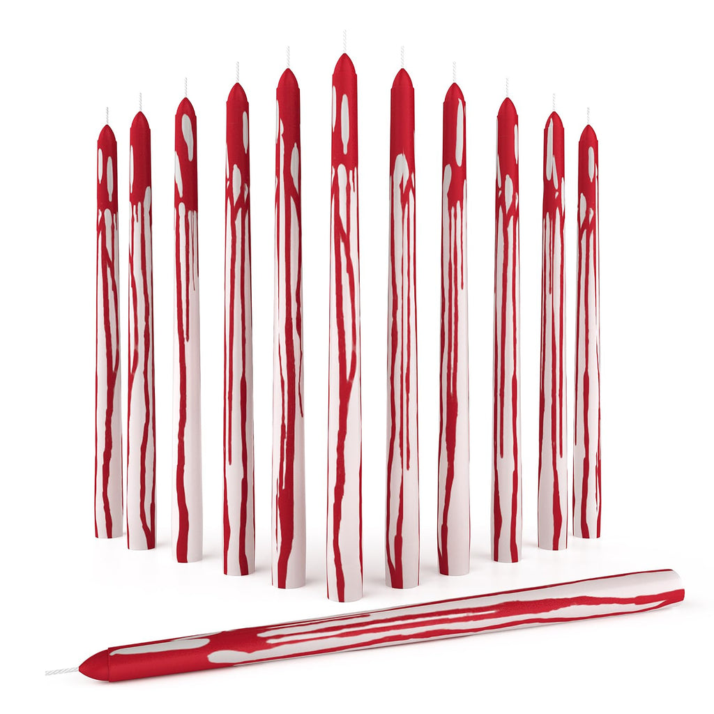 CANDWAX 12 inch Taper Candles Set of 12 - Unscented Candles Taper Burning for 10 Hours - No Drip Bleeding Taper Candles Ideal as