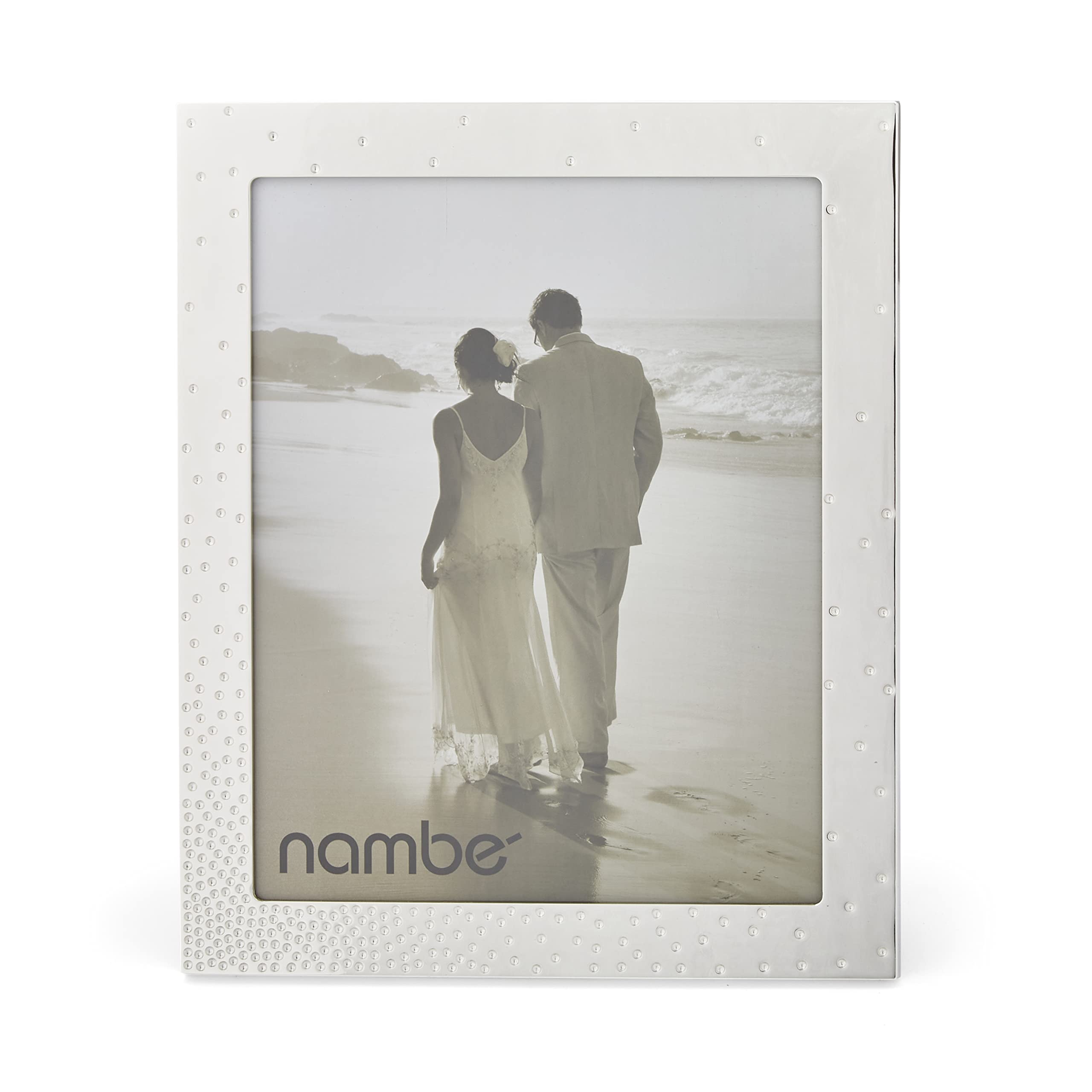 Nambe - Dazzle Collection - Picture Frame - Measures at 8 x 10 - Made with Silver Plate and Glass - Designed by Scott & Torrie M