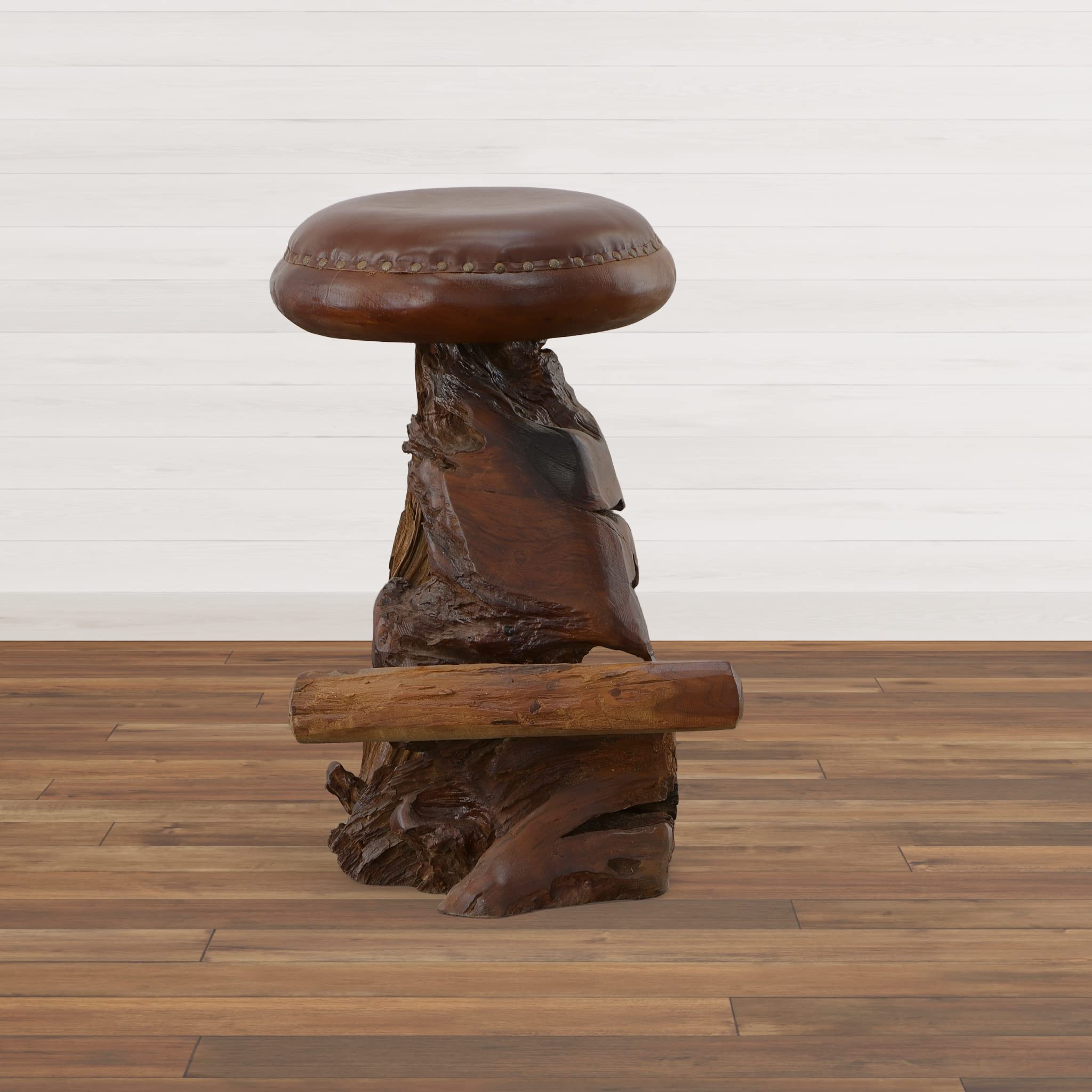 AFD Home Old Growth Teak Root Counter Stool