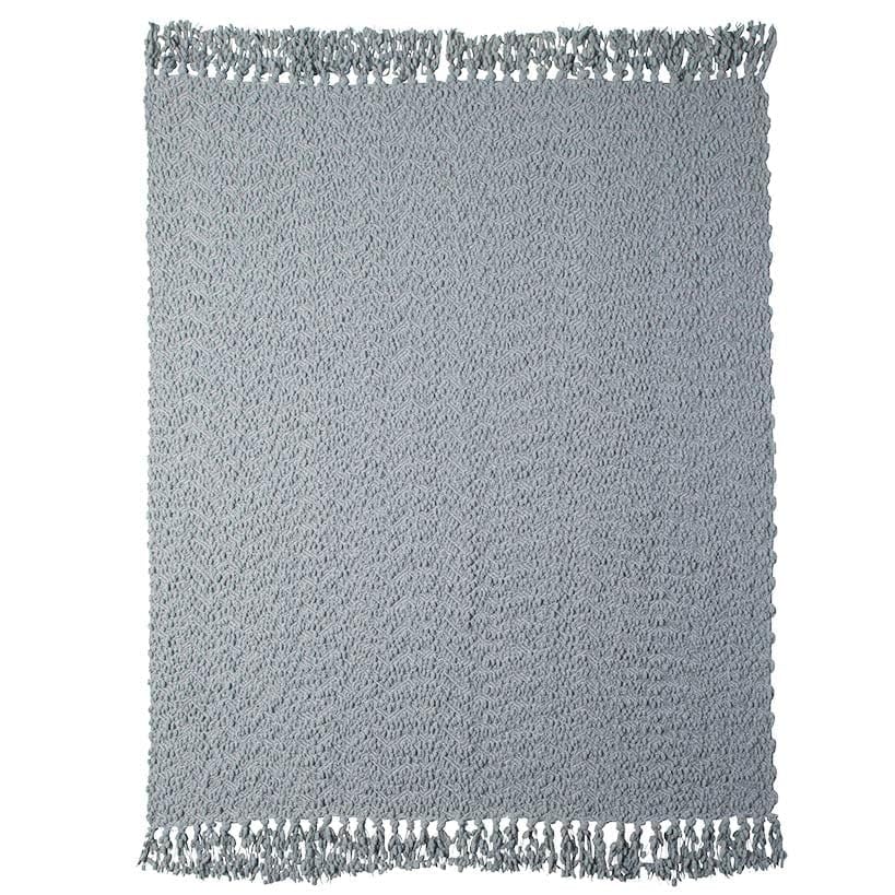 Snow Flocked Chenille Throws Or Accent Pillows - Light Gray Throw