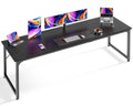 Huuger Computer Desk, 80 Inch Office Desk, Gaming Desk With Storage, Writing Desk Work Desk For Home Office, Study, Long Simple Desk, Large Legroom, Metal Frame, Black