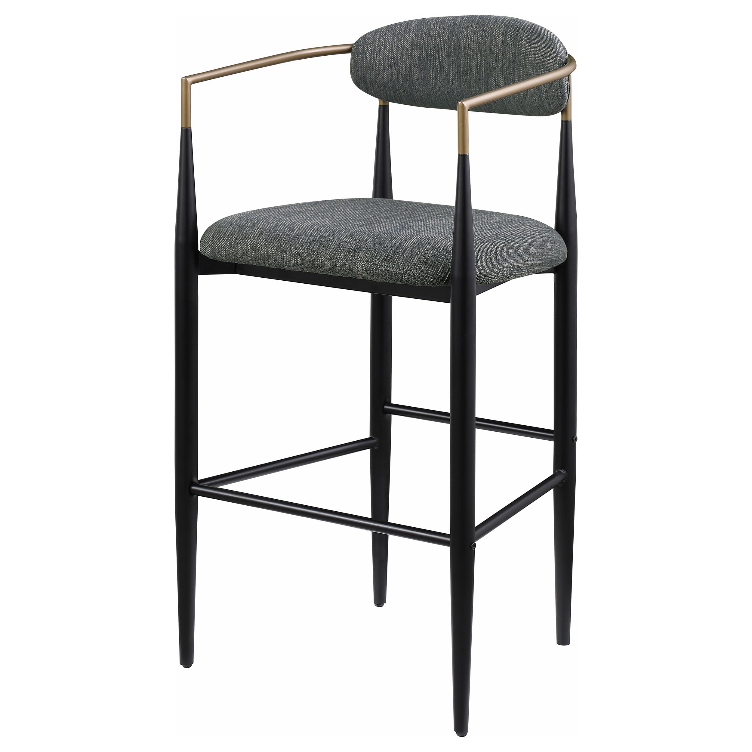 Coaster Home Furnishings Tina Metal Pub Height Bar Stool with Upholstered Back and Seat