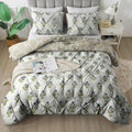 The White Moss Hannah Reversible Pinch Pleat Comforter With 1 Pillow Cover