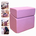 Purple Adjustable Foot Rest for Under Desk at Work - Ergonomic Linen Memory Foam Footrest Pillow with Breathable Washable Cover,