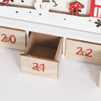 Brubaker Reusable Wooden Advent Calendar To Fill - Santa Claus In The Forest With Led Lighting - Diy Christmas Calendar 13.98 X