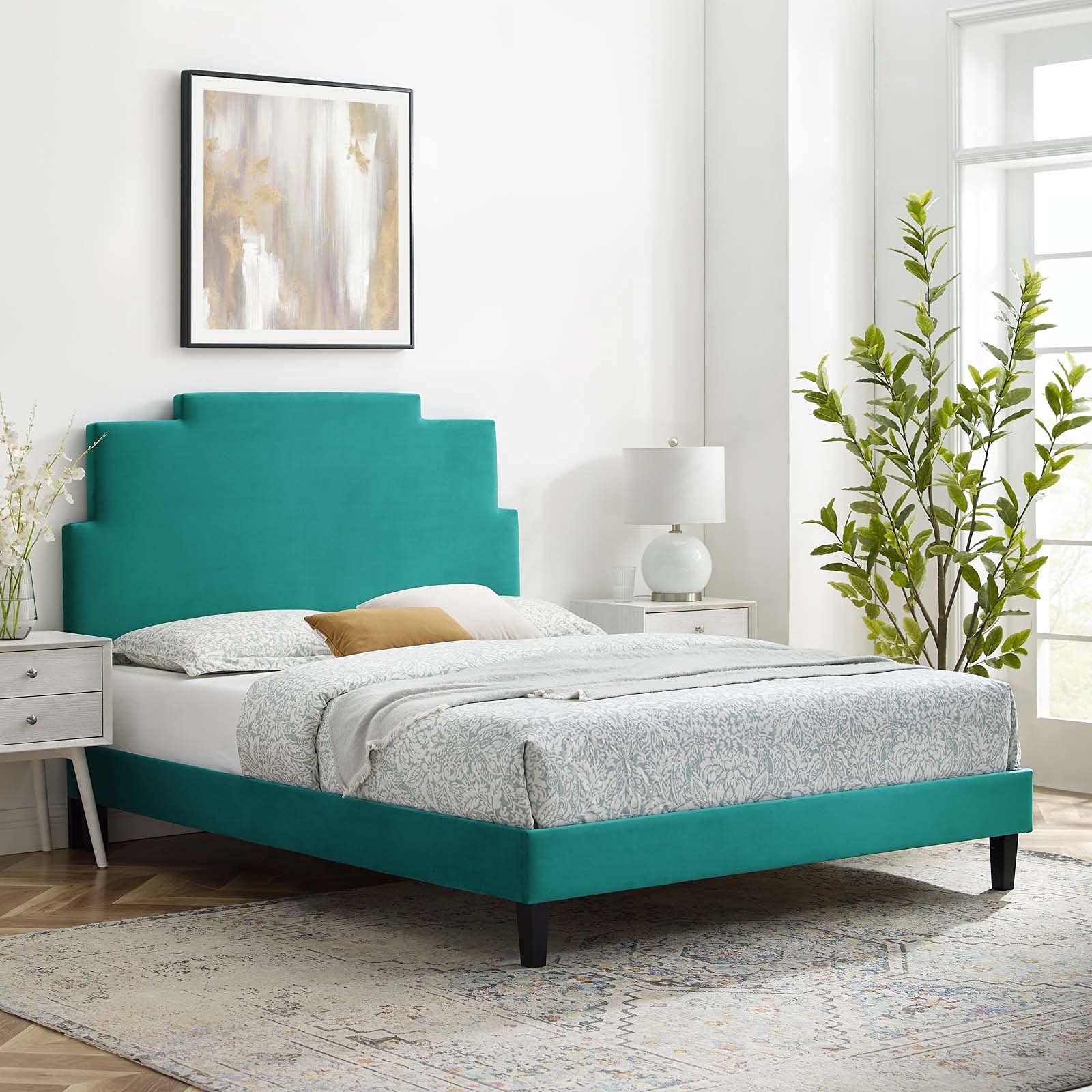Modway Lindsey Platform, Full, Teal