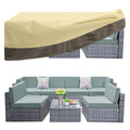 Purefit Patio Furniture Covers, Outdoor Table Furniture Cover Waterproof Canvas Rectangle 650D Patio Covers For Outdoor Furniture, Lawn, Deck, Backyard, Anti-Fade & Tear Resistant, 126'L X 84'W X 28'H