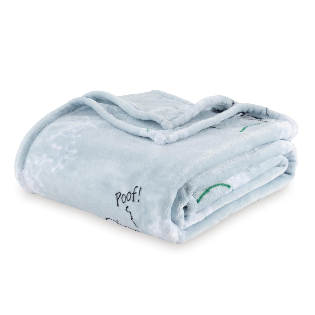 Berkshire Blanket Peanuts Velvetloft Cute Character Snoopy Plush Blanket,Peanuts Snoopy Make A Wish Spring Blue,Full/Queen 90 In