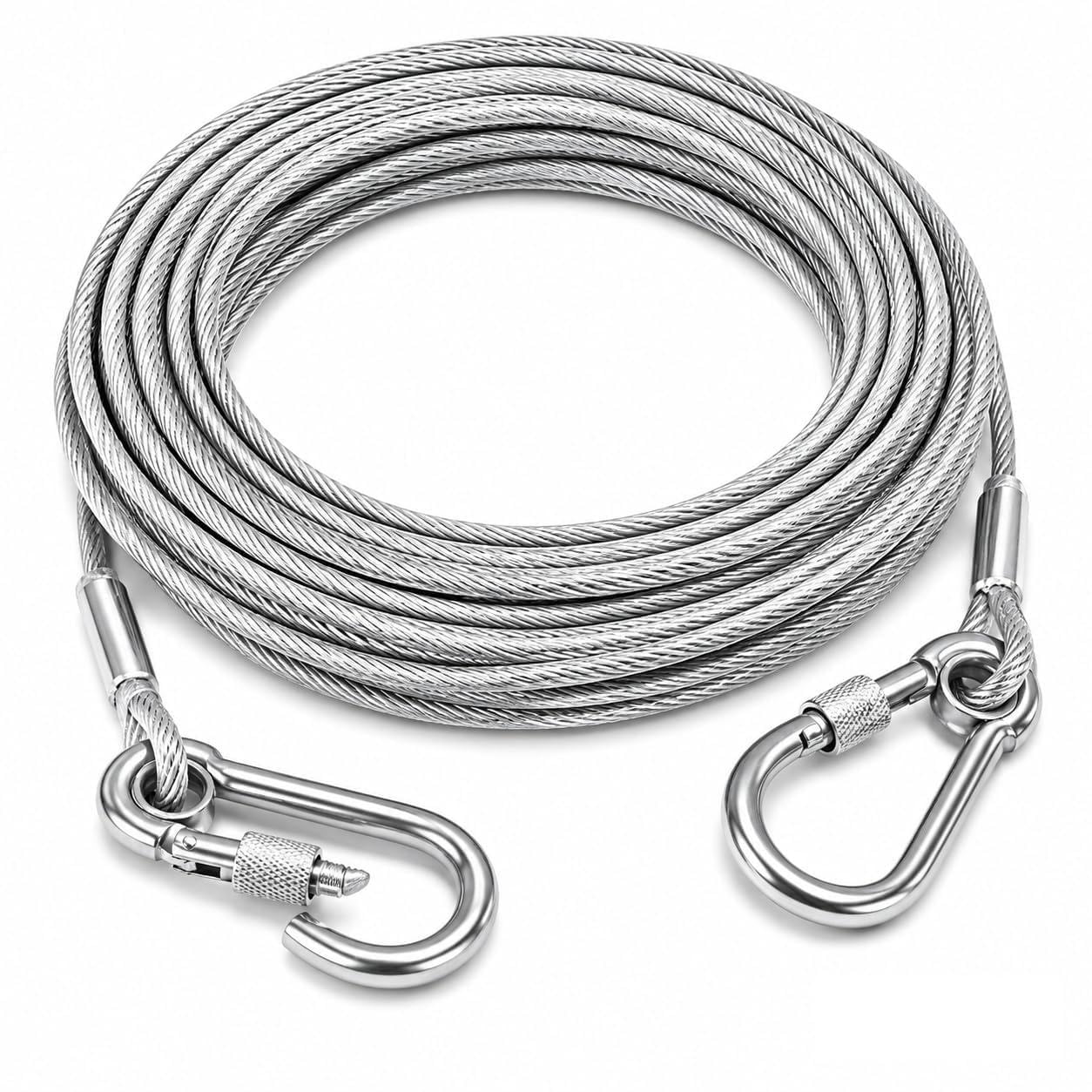 Heavy Duty Steel Clothes Drying Rope 10 Meter With Hooks | RustProof Clothesline For Balcony, Bathroom & Laundry | Durable Indo