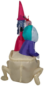 Gemmy Airblown Inflatable Lock Shock And Barrel In Tub Scene Disney, 5 Ft Tall, Brown