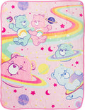 Silver Buffalo Care Bears Rainbow Cosmic Space Featuring Cheer Bear And Wish Bear 45' X 60' Fleece Throw Blanket