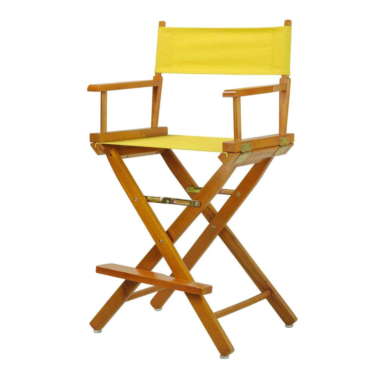 Casual Home 24&quot; Director'S Chair Honey Oak Frame-With Yellow Canvas, Counter Height