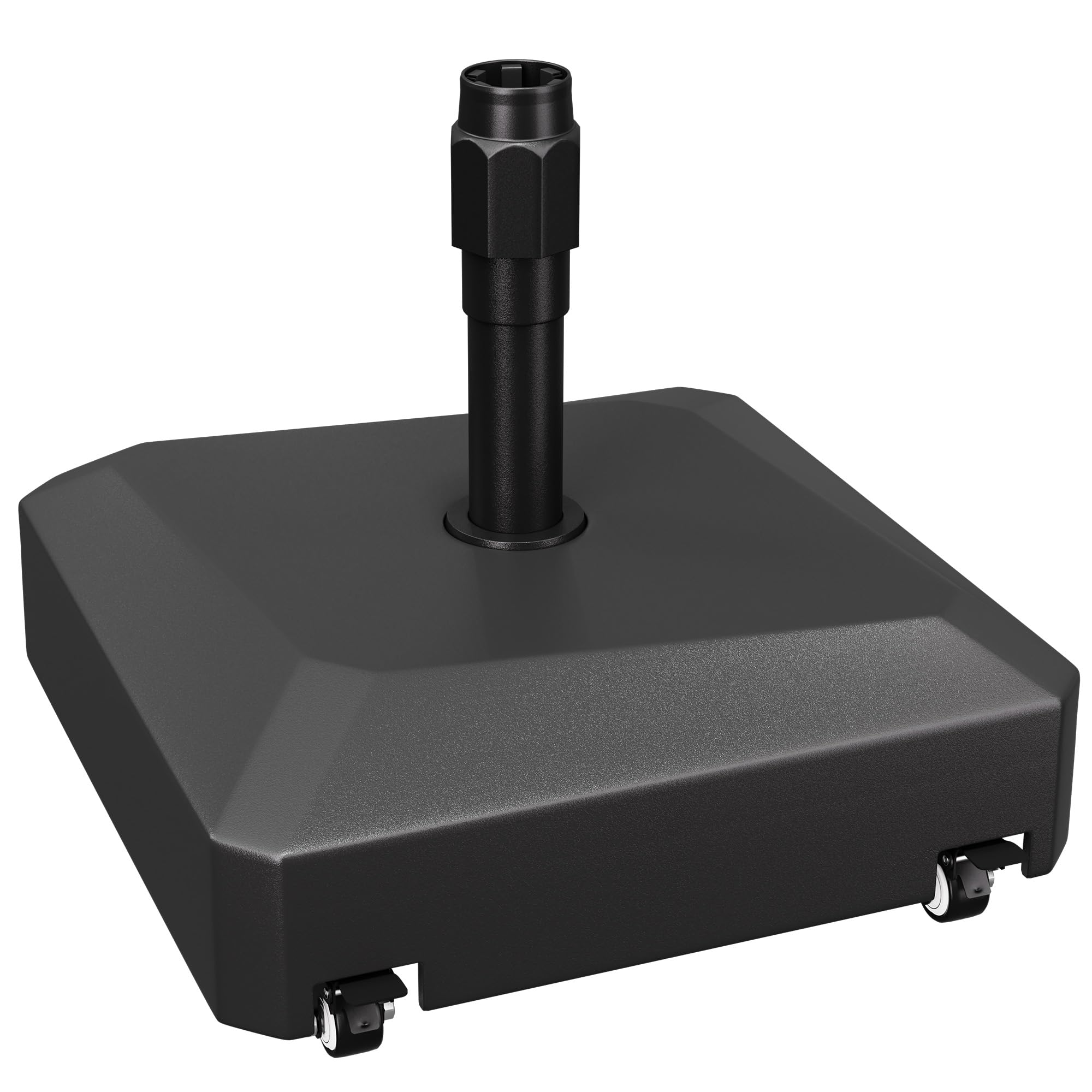 AreShark 123lb Max Capacity Patio Umbrella Stand, Mobile Outdoor Umbrella Base Heavy Duty Stand for Market Patio Outdoor w/ 4 Wh