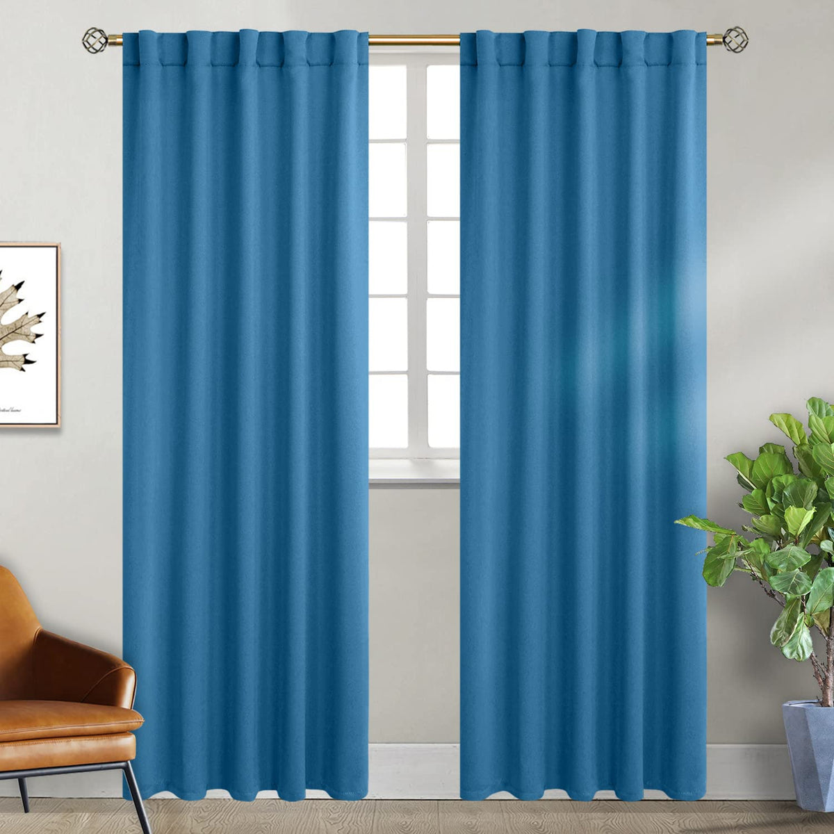 Bgment Window Curtains For Bedroom - 84 Inch Rod Pocket And Back Tab Thermal Insulated Room Darkening Curtains For Living Room,