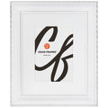 Craig Frames Victoria, 8x12 Picture Frame Matted for a 5x7 Photo, Ornate White and Silver