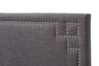 Baxton Studio Geneva Modern and Contemporary Fabric Upholstered Headboard Grey/Twin