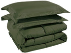 Chezmoi Collection 3-Piece Down Alternative Comforter Set (King, Cypress Green)