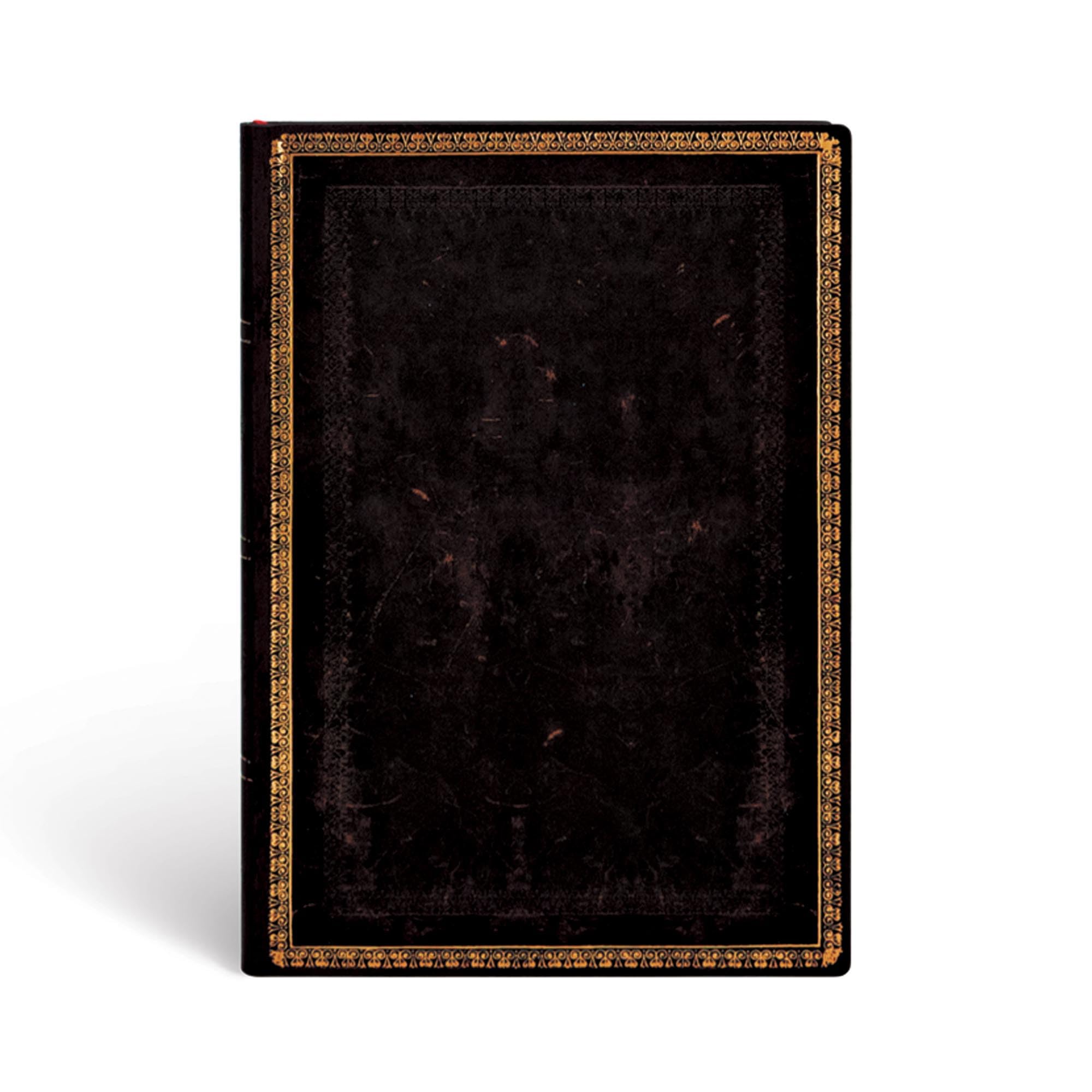 Paperblanks | Black Moroccan | Old Leather Collection | Softcover Flexi | Midi | Lined | 176 Pg | 100 Gsm (Flexis)