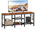Furologee TV Stand for TVs up to 55 Inch, Entertainment Center with Open Storage Shelves, TV Media Console Table with Soundbar S