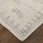 HomeRoots 514993 8 x 10 ft. Tan & Brown Floral Hand Knotted Stain Resistant Rectangle Area Rug