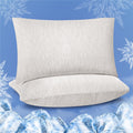 Fittia Cooling Pillow Cases For Hot Sleepers, 2 Pack King Size, Breathable Cooling Pillow Covers With Hidden Zipper, Both Sides