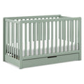 Carters by Davinci Colby 4-in-1 Convertible Crib with Trundle Drawer in Light Sage, Greenguard Gold Certified, Undercrib Storag