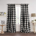 Elrene Home Fashions Farmhouse Living Grainger Buffalo-Check Blackout Window Curtain, Living Room And Bedroom Drape With Rod Poc