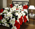 HOMOBITE Polycotton Flower Printed Double Bed Ac Blanket/Dohar for Home Use & Multiuses Double Dohar (Lily Flower)