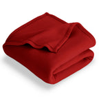 Bare Home Polar Fleece Blanket - Twin/Twin XL Blanket - Red - Warm & Cozy - Premium Fleece Blanket - Blanket for Bed, Sofa, Camp