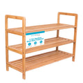 BIRDROCK HOME Bamboo Shoe Rack Organizer for Entryway, Closet, or Front Door  Stackable Wooden Storage Shelf for Small Spaces, 