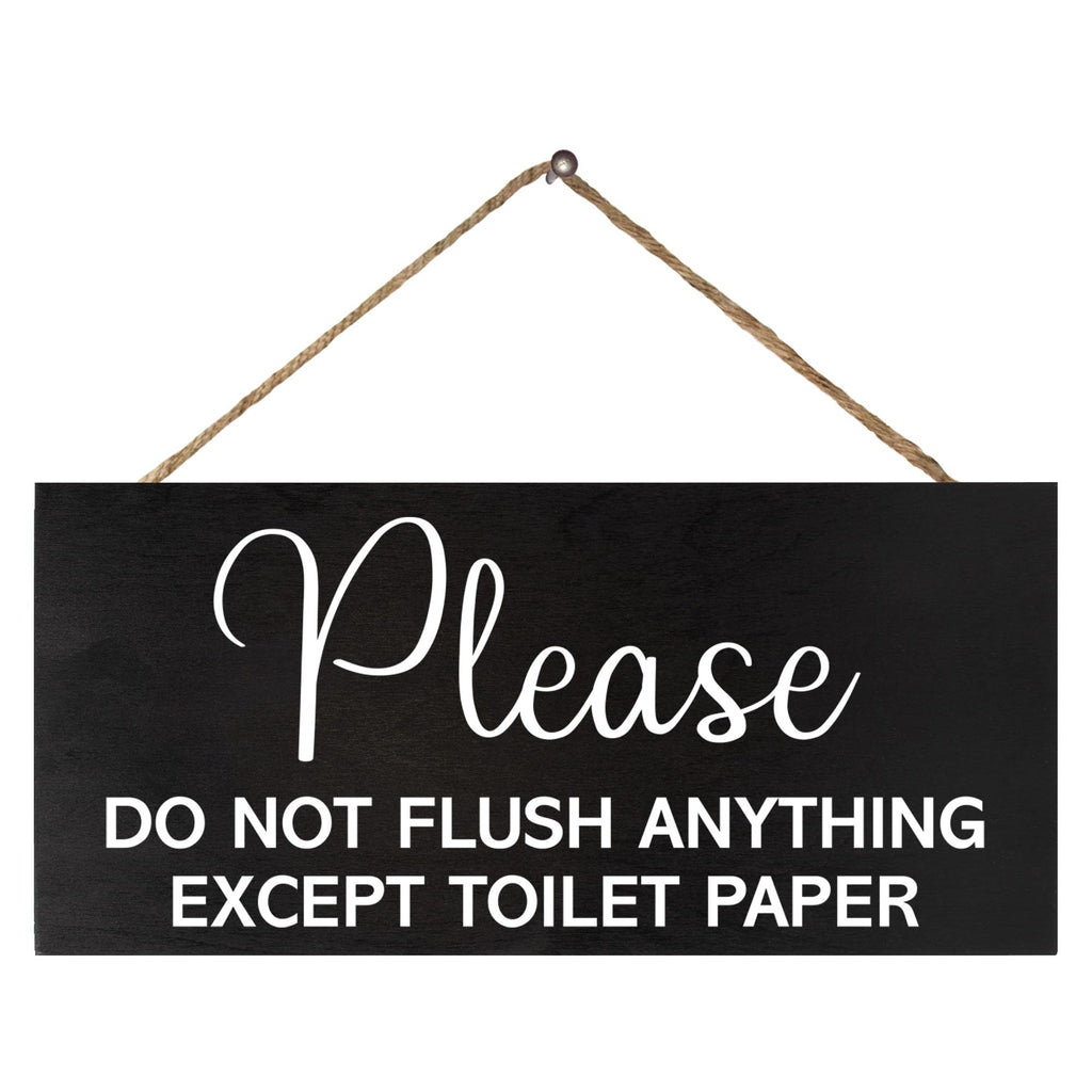 JennyGems Sensitive Plumbing Bathroom Sign, Do Not Flush Except Toilet Paper Sign, for Septic System, Vacation Rentals, RV and C