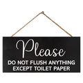 JennyGems Sensitive Plumbing Bathroom Sign, Do Not Flush Except Toilet Paper Sign, for Septic System, Vacation Rentals, RV and C