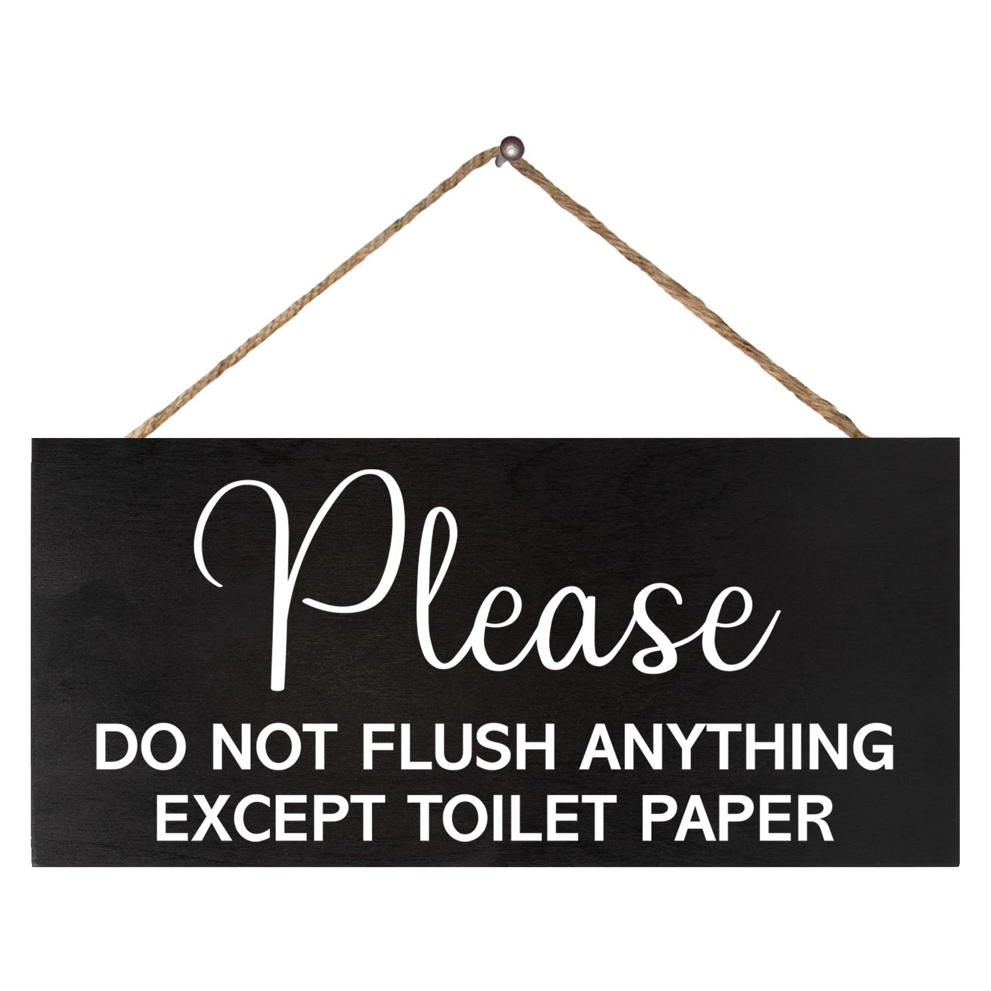 JennyGems Sensitive Plumbing Bathroom Sign, Do Not Flush Except Toilet Paper Sign, for Septic System, Vacation Rentals, RV and C