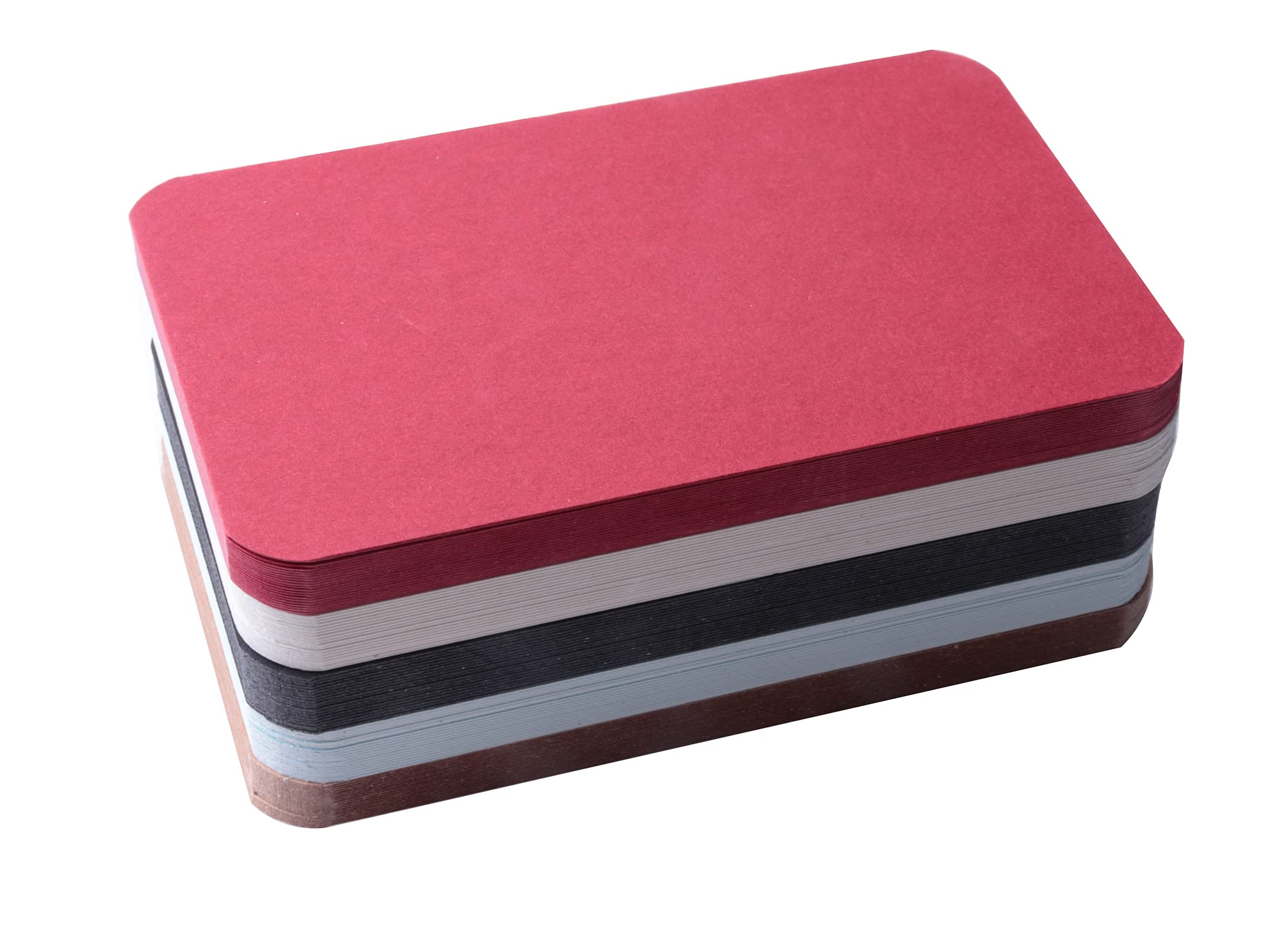 Sowaka 100 Pcs Mini Cards Blank Colorful Round Corner Cardboard Flash Word Message Index Tags Cards For Business Note Language L