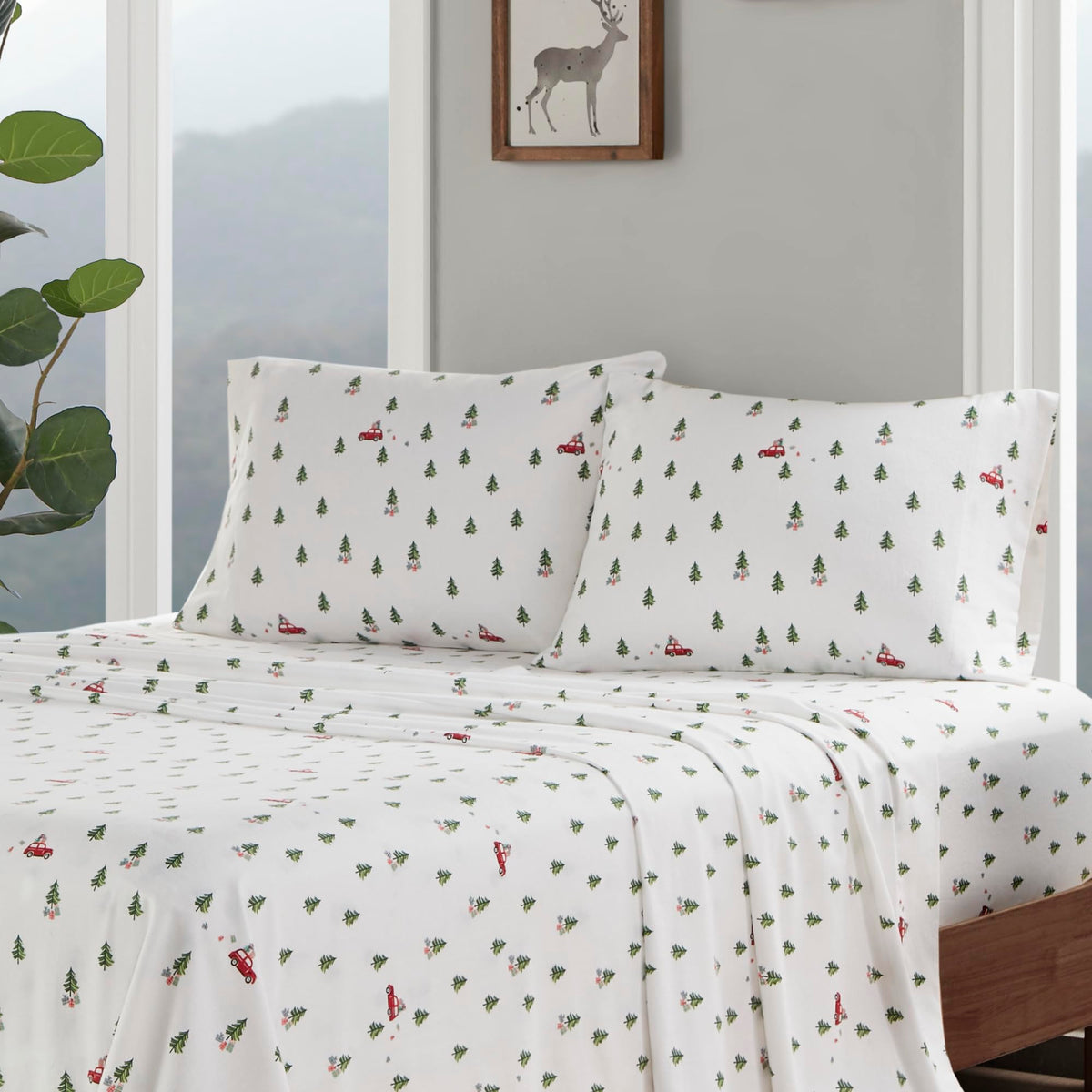 Woolrich Sheet Warm & Breathable Cotton Flannel Bed Sheets, All Elastic Pocket Sheet Set Fits Up To 14' Mattress, All Season, L