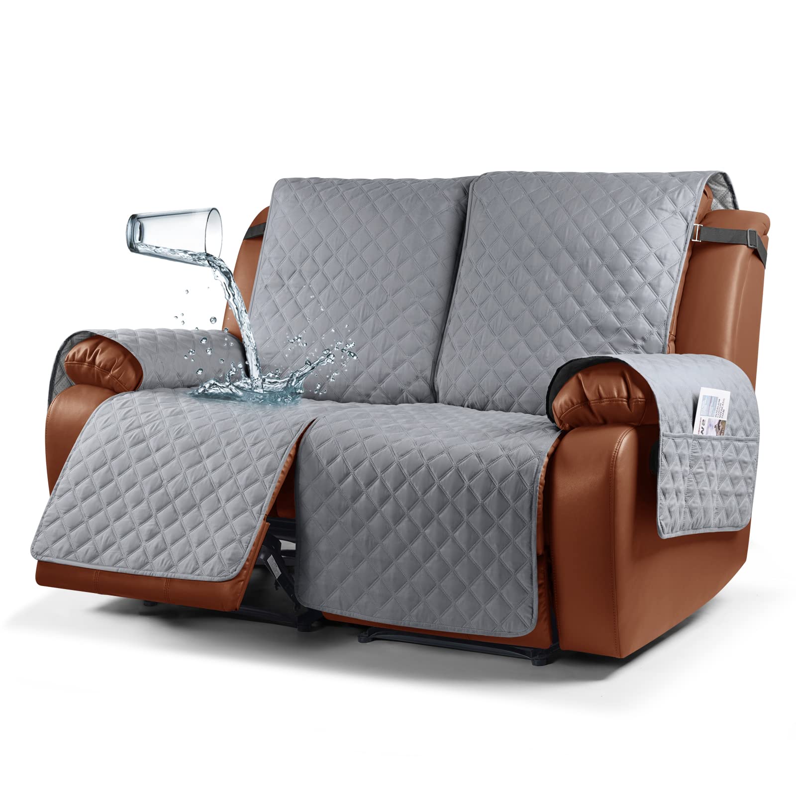 Ruaozz Waterproof Recliner Sofa Cover 1-Piece Couch Covers for Reclining Couches Reclining Sofa Cover Washable Furniture Protect
