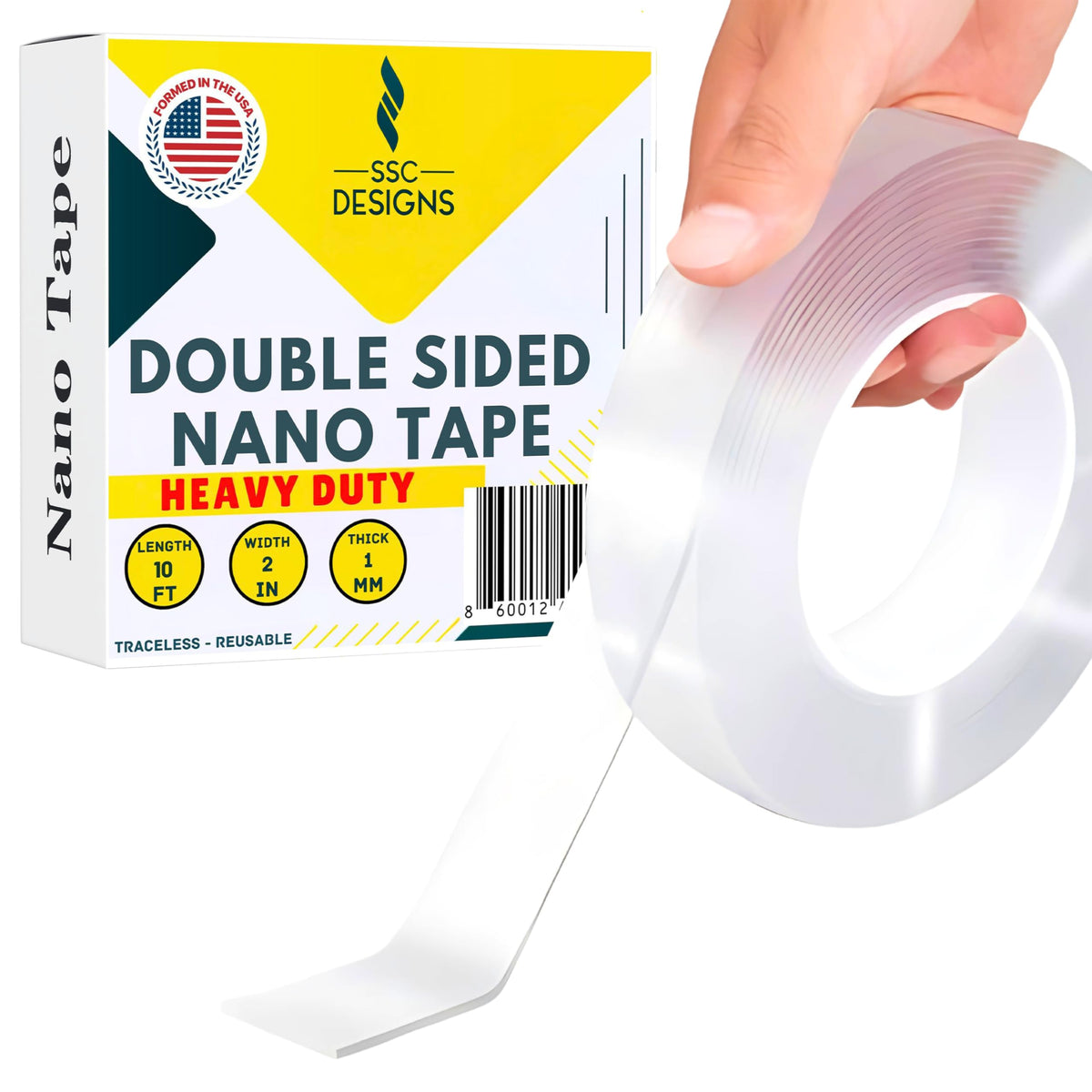 Double Sided Mounting Tape Heavy Duty Nano Two Sided Adhesive Strip Strong Magic Picture Poster Wall Hanging Decor Office Classr