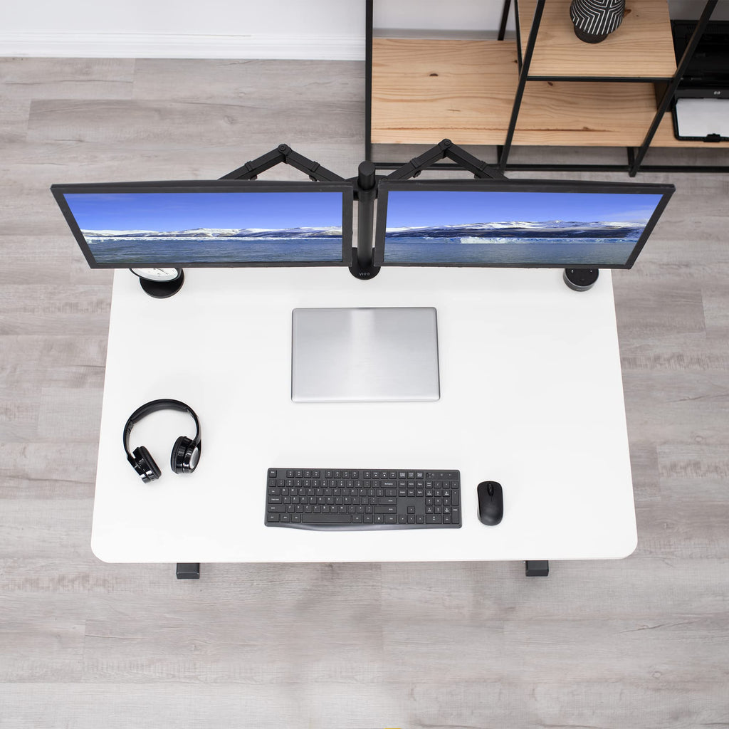 Vivo Universal 48 X 30 Inch Solid One-Piece Table Top For Standard And Sit To Stand Height Adjustable Home And Office Desk Frames, White, Desk-Top48-30W