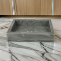 Treasure Hunt Grey Resin Soap Dish for Bathroom & Offices  Modern Design  TH4966