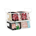 Y.Z.Bros Freezer Storage Organize Baskets - 2 Pack Stackable Deep Freezer Organizer Bins For Most 7 Cu.Ft Chest Freezer With Han