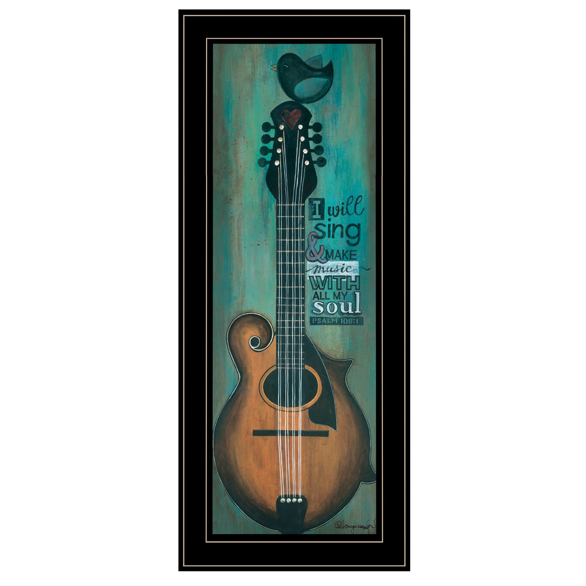 I Will Sing 2 Black Framed Print Wall Art