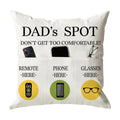 Onfaon Father'S Day Throw Pillow Case, Dad'S Spot Throw Pillow Covers 18 X 18 Inch,Dad Gifts From Daughter Son,Birthday Christma